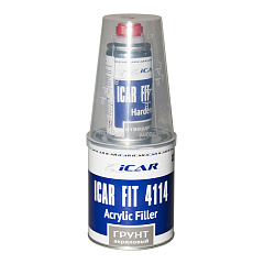 Грунт-наполнитель ICAR FIT 4114  4+1 акриловый, чёрный, с отвердителем (комплект), уп.0,8л+0,2л