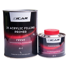 Грунт ICAR 2K Primer с отверд., черный, 1л+0,25л