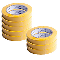 40м х 18мм Малярная лента Желтая Yellow ICAR  Semicrepped 120С, набор 8шт