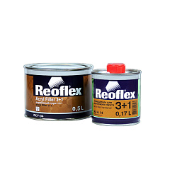 Грунт  REOFLEX  2K 3+1 акриловый серый (комплект), уп.0,5л+0,167л