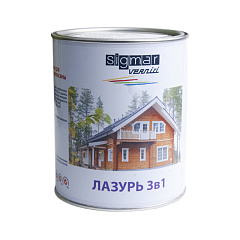 Лазурь 3в1 на водной основе KHIE1215 Черная Слюда Sigmar, уп. 0,9кг