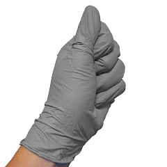 COLAD  Перчатки нитриловые серые устойчивые к растворителям, размер M, уп.коробка 50шт