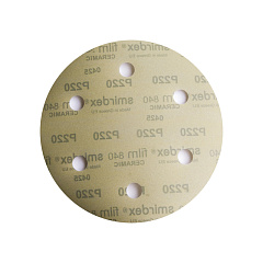 P240 Абразивный круг SMIRDEX 840 Ceramic Film Discs, D=225мм, 6 отверстий